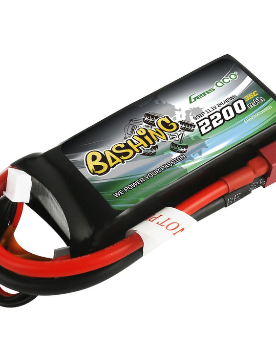 Gens Ace Bashing Battery 11.1V 35C 3S Lipo Battery Pack With Deans T Plug