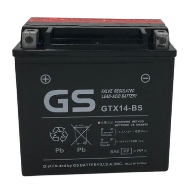 GTX14-BS PowerSport Battery Replacement for Yuasa YTX14-BS and Many Mo –  Battery World