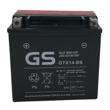 GTX14-BS PowerSport Battery Replacement for Yuasa YTX14-BS and Many More - Battery World