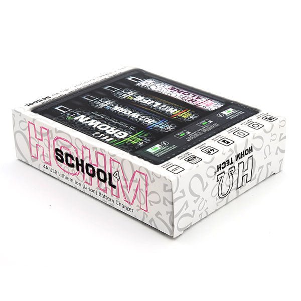 Hohm School 4 Slot 18650 Battery Charger Fits: 18650, 20700, 21700. 26650 batteries and more - Battery World