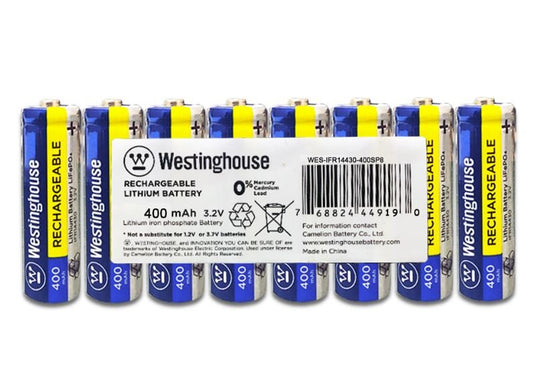 IFR14430 Batteries 8 pack 3.2v 400mah - Battery World