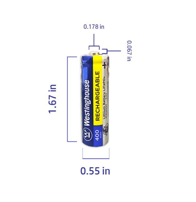 IFR14430 Batteries 8 pack 3.2v 400mah - Battery World
