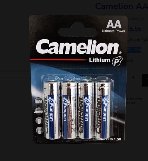 Lithium AA Battery 4-Pack - Battery World