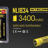Nitecore 18650 Battery NL1834 3400mAh - Battery World