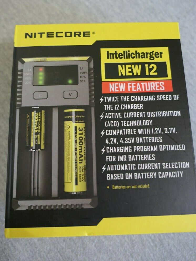 Nitecore 2-Slot 18650 Universal Battery Charger i2 - Battery World