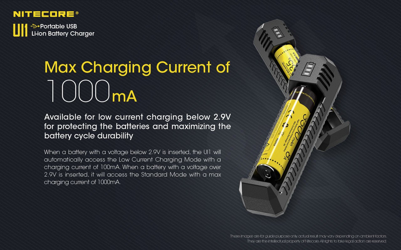 NiteCore Battery Charger UI1 for 18650 Batteries, and all compatible sizes - Battery World
