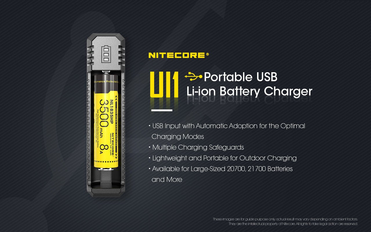 NiteCore Battery Charger UI1 for 18650 Batteries, and all compatible sizes - Battery World