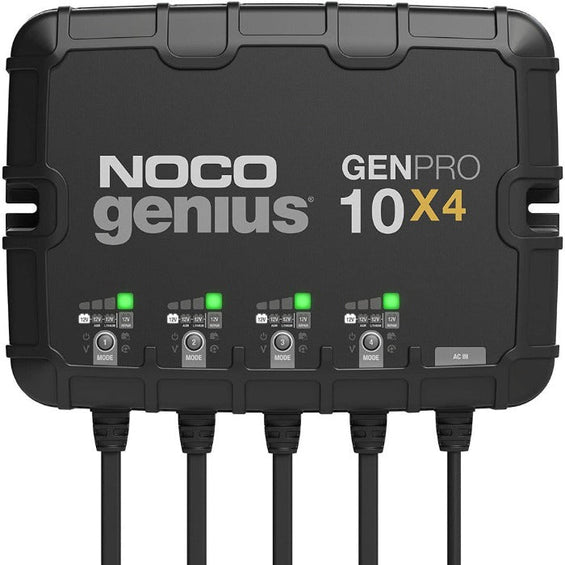NOCO 12v Battery Charger 40am 4 Bank Auto On/Off For All Battery Types GenPro 10x4