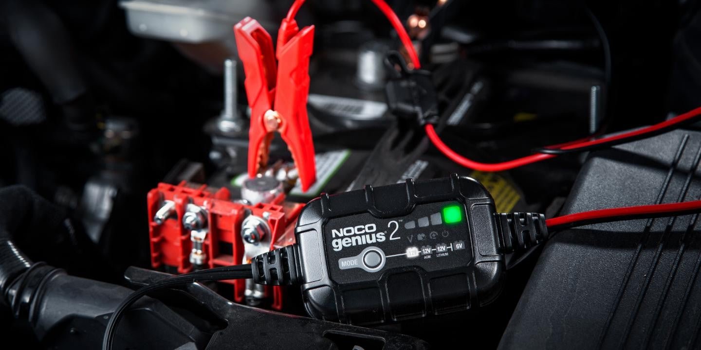 NOCO Genius2 Portable Automatic Battery Charger/Maintainer — 6/12 Volt, Model: GENIUS2 - Battery World