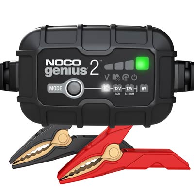 NOCO Genius2 Portable Automatic Battery Charger/Maintainer — 6/12 Volt, Model: GENIUS2 - Battery World