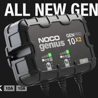 Noco GenPro10x2 On-Board Battery Charger 2-Bank 20-Amp -Smart Battery Maintainer and Charger - Battery World