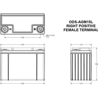 Odyssey Battery ODS-AGM15L/PC545 - Battery World