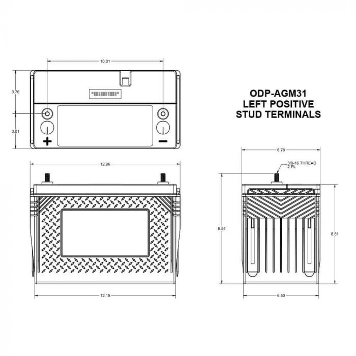 Odyssey Battery Size 31 PC2150S-ODX-AGM31 - Battery World