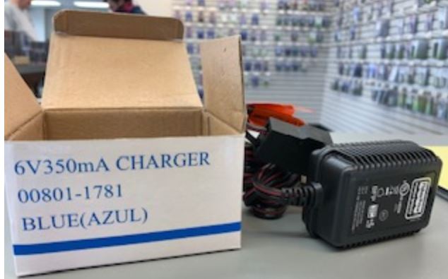 Power Wheels Blue Charger 6 Volt - works for andthing powered by Blue Power Wheels Battery - Battery World