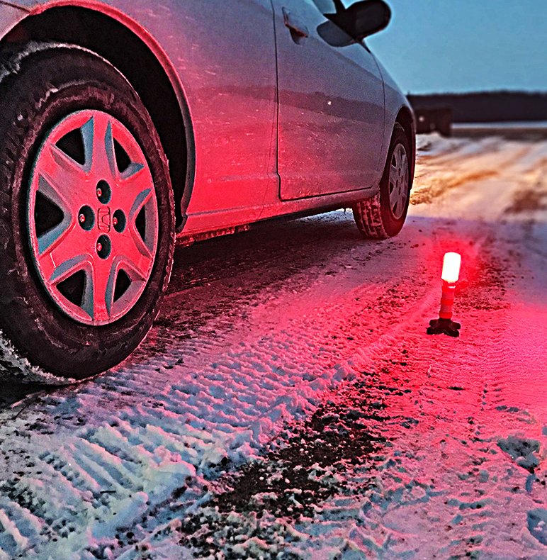 Roadside Flare 2-Pack Emergency Warning Kit Flipo 3-in-1 - Battery World
