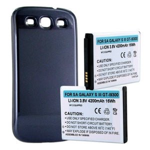 Samsung Galaxy S 3 Extended Battery Nfc with Silvr Cover