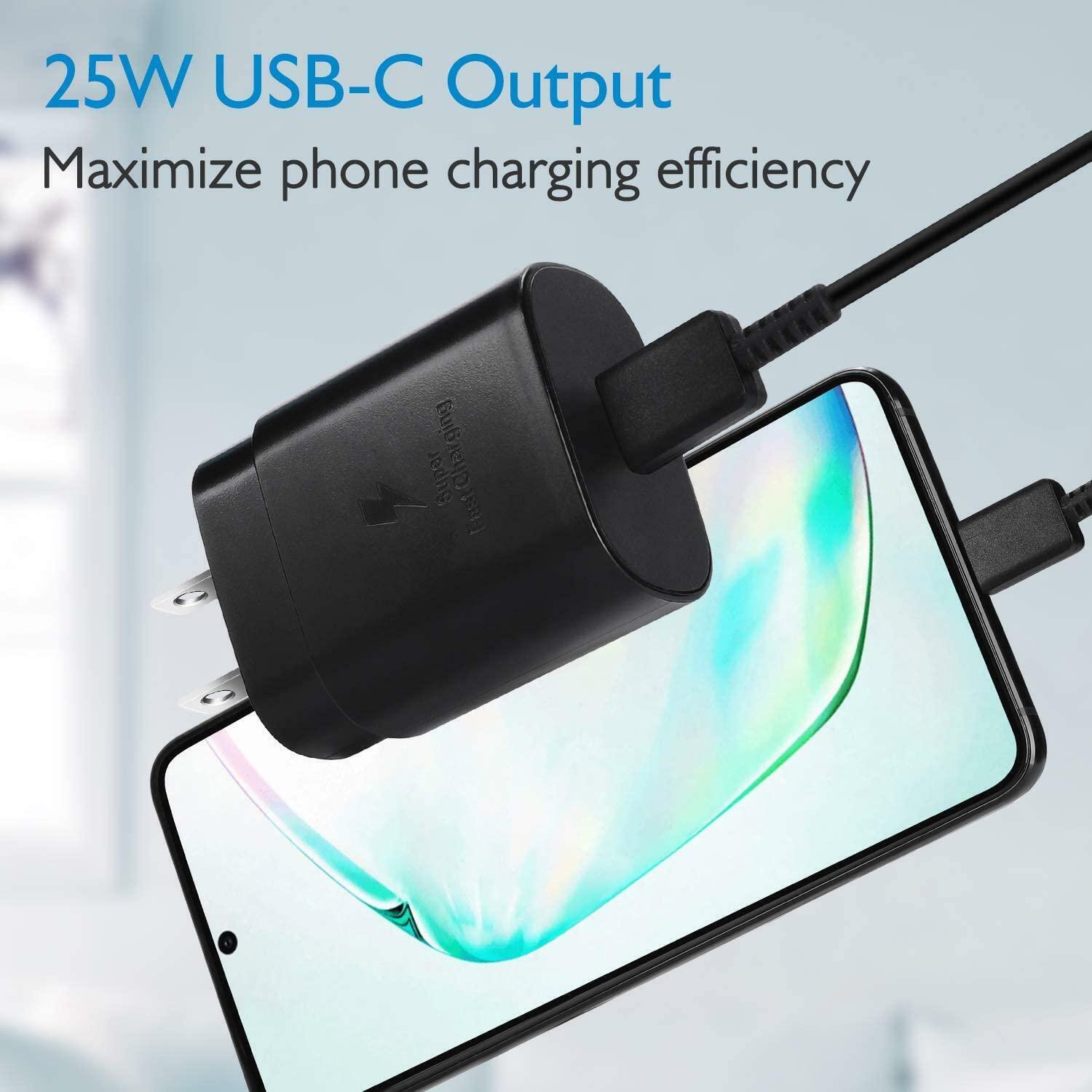 USCB-C Super Fast Wall Charger+6FT Cable For Samsung Galaxy S20 S21 S22 - Battery World