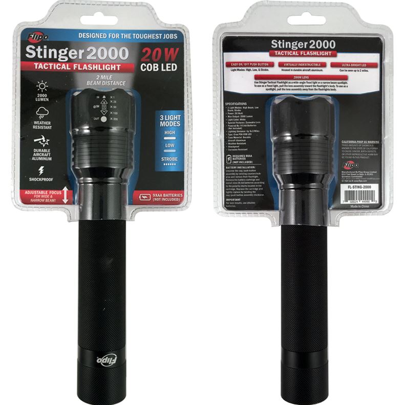 Weather Proof Emergency Flashlight Stinger 2000 Tactical Flashlight - Battery World