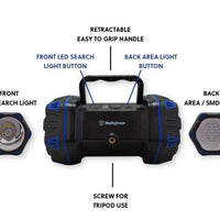 WF217 Rechargeable Search Light, Area Light, Mobile Power Bank - 8 Lighting Modes - Battery World