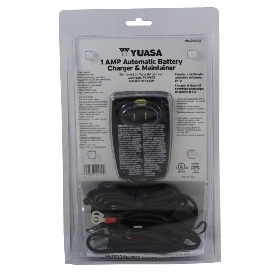 Yuasa 12v 1 Amp Automatic Battery Charger & Maintainer - Battery World